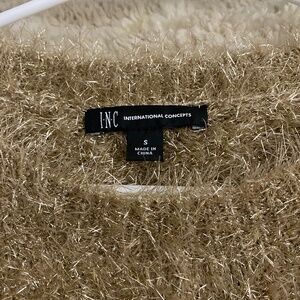 Sparkly fluffy gold sweater